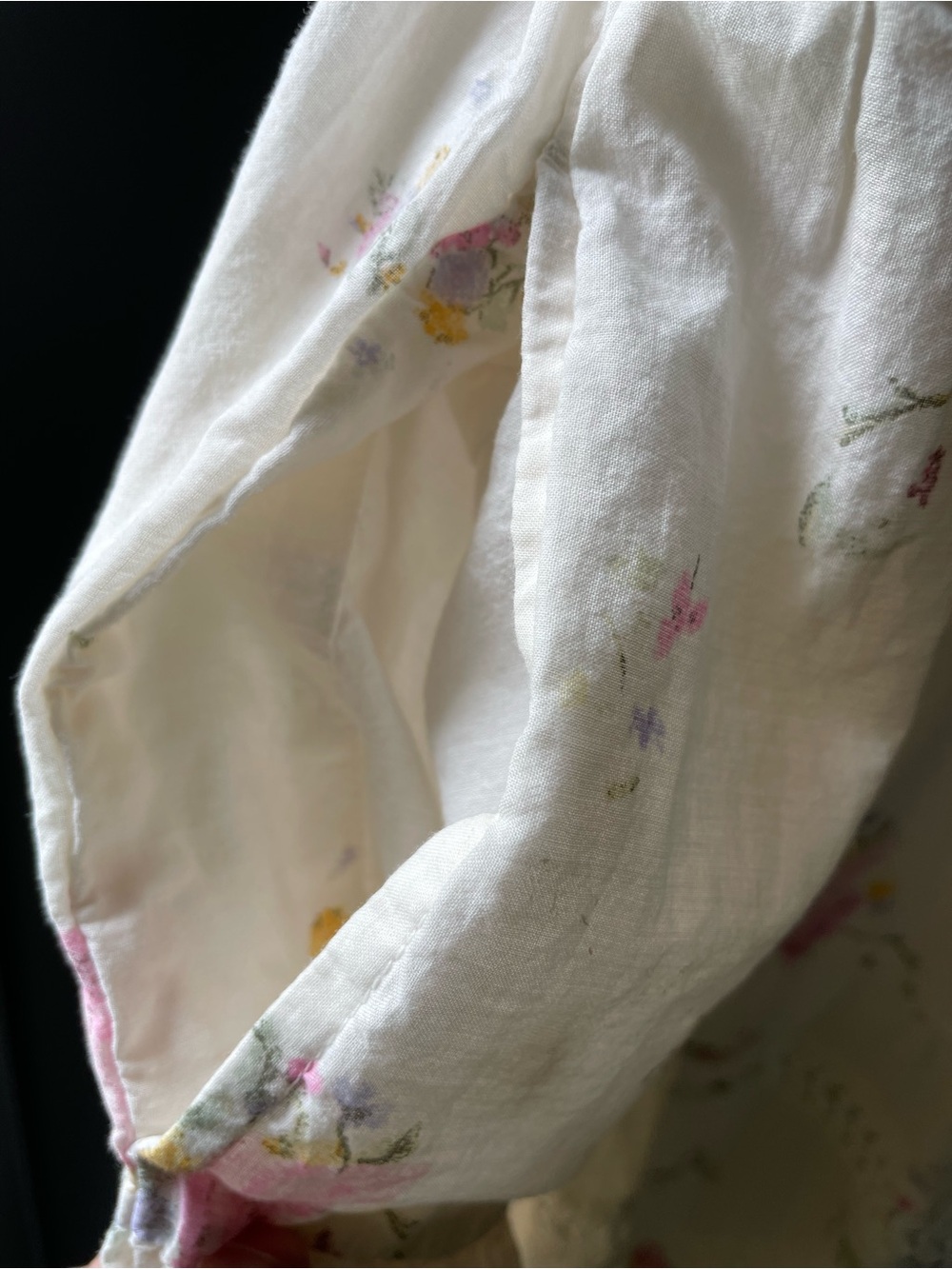 Universal Thread White Pink Floral Dress w/ pleats, eyelet & lace detailing - Picture 8 of 9